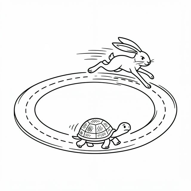 Fast & Slow Pointers Line Drawing